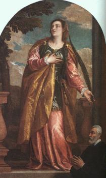 保羅 委羅內塞 St. Lucy and a Donor 保羅 委羅內塞 St. Lucy and a Donor